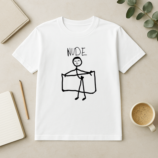 Meme Mood Tee – Premium White Cotton Cartoon T-Shirt”