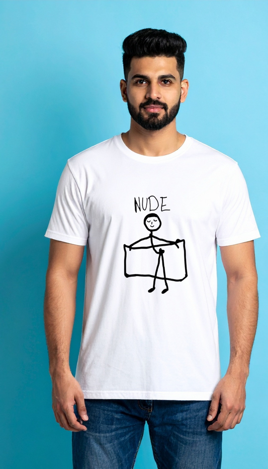 Meme Mood Tee – Premium White Cotton Cartoon T-Shirt”