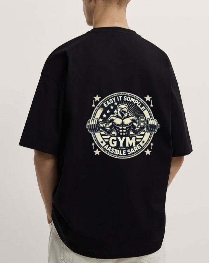Gym Mode On – Premium Black Cotton Training Tee”