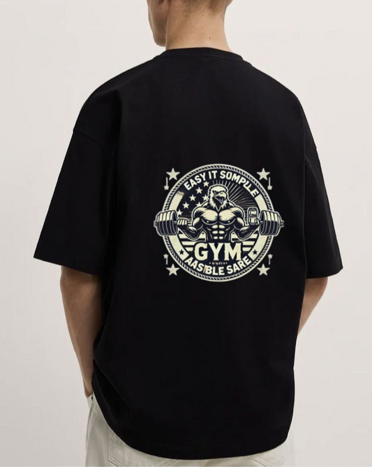 Gym Mode On – Premium Black Cotton Training Tee”