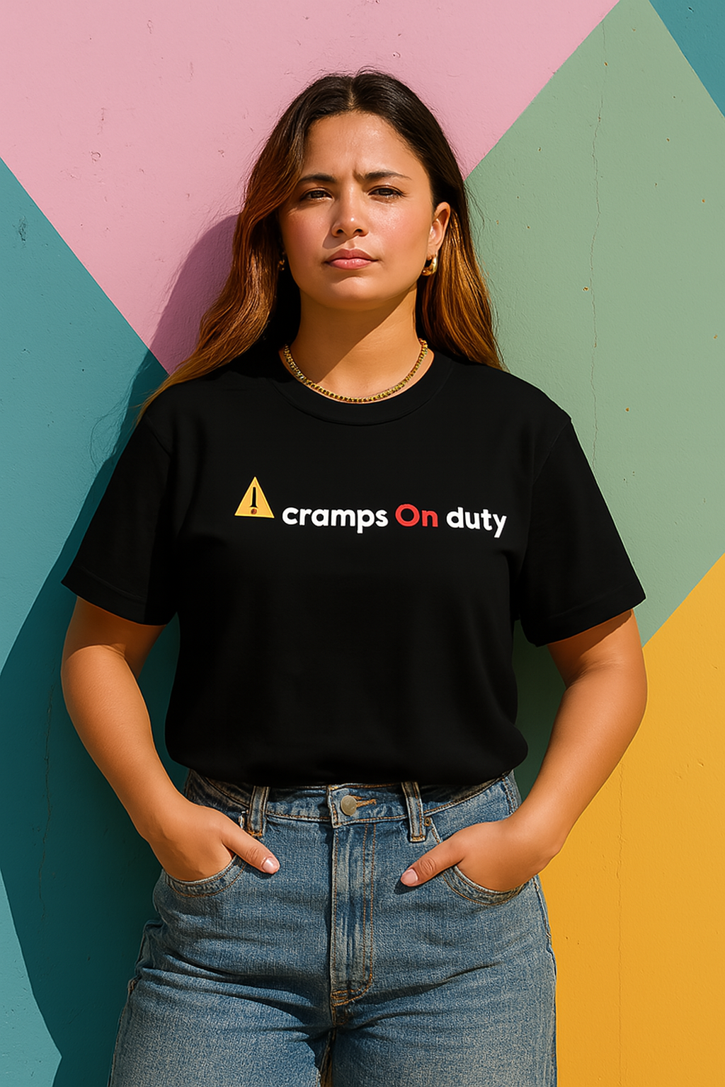 “⚠️ Cramps On Duty | Soft Comfy Period Tee "