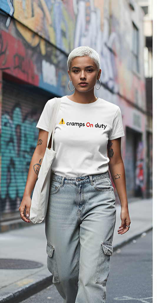 “⚠️ Cramps On Duty | Soft Comfy Period Tee "