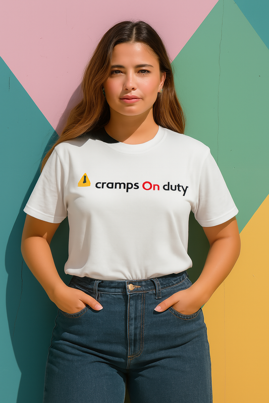 “⚠️ Cramps On Duty | Soft Comfy Period Tee "